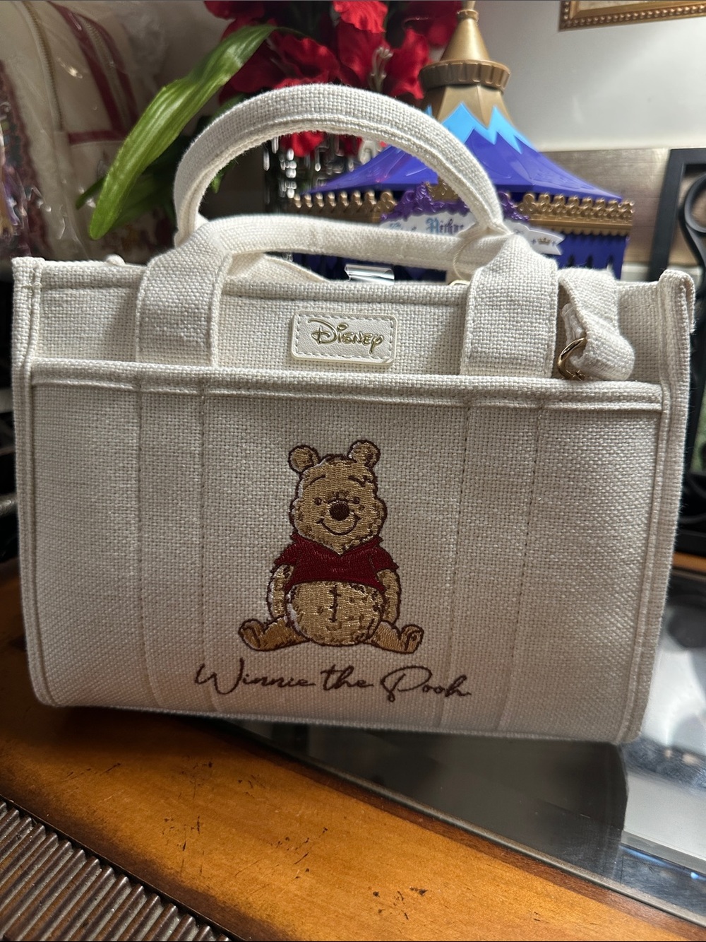 Disney Mini Tote satchel in Cream Winnie the Pooh Embroidery Primark NWT